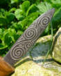 Petite Avalonian Celtic spirals athame