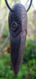Bog Yew Raven pendant