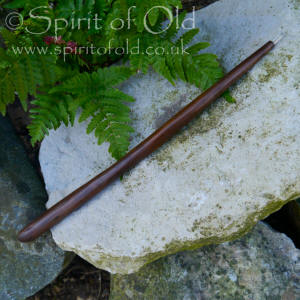 Simple Irish bog yew and quartz wand